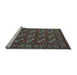 Sideview of Machine Washable Oriental Light Blue Industrial Rug, wshurb2353lblu