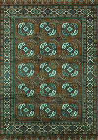 Oriental Turquoise Industrial Rug, urb2353turq