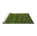 Sideview of Machine Washable Oriental Green Industrial Area Rugs, wshurb2353grn