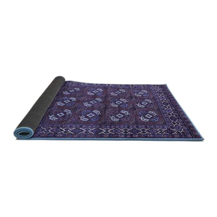 Sideview of Oriental Blue Industrial Rug, urb2353blu