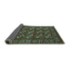 Sideview of Oriental Turquoise Industrial Rug, urb2353turq