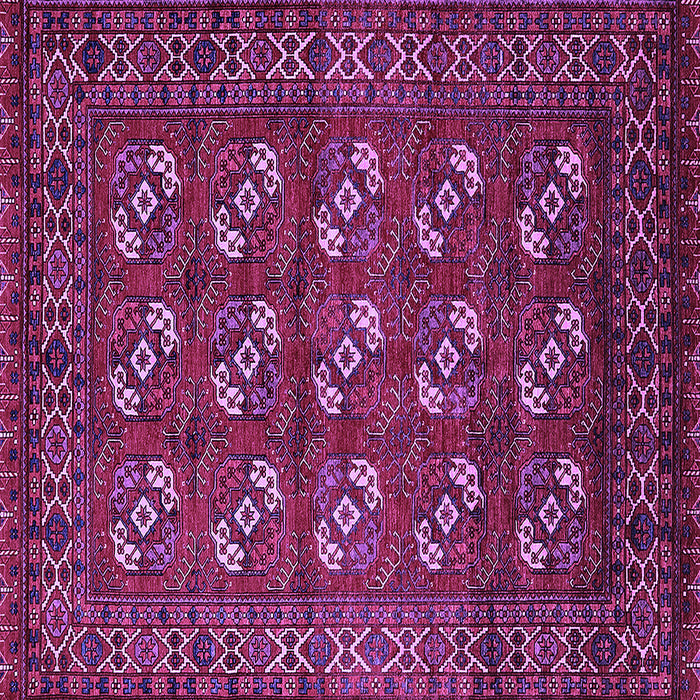 Square Machine Washable Oriental Purple Industrial Area Rugs, wshurb2353pur