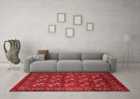 Machine Washable Oriental Red Industrial Rug, wshurb2353red