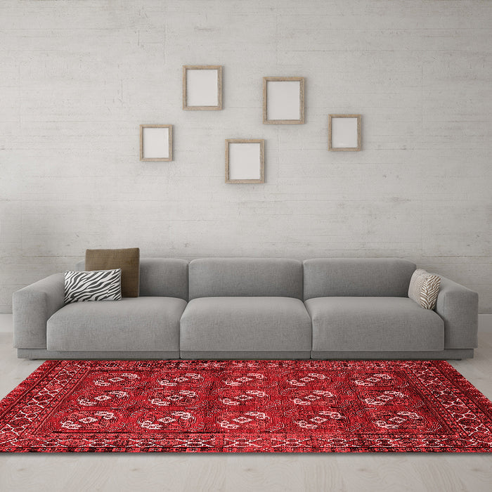 Industrial Red Washable Rugs