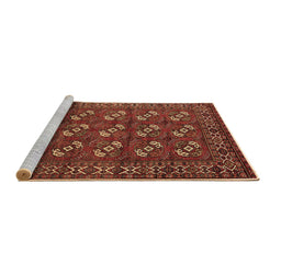 Sideview of Machine Washable Oriental Brown Industrial Rug, wshurb2353brn