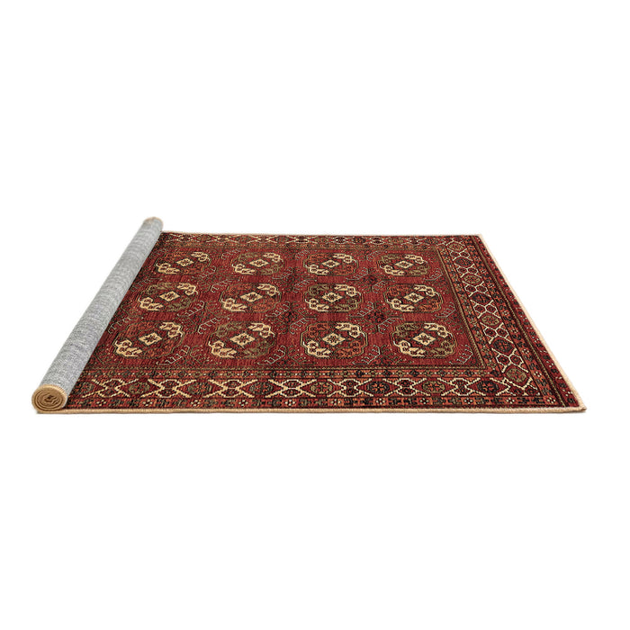Sideview of Machine Washable Oriental Brown Industrial Rug, wshurb2353brn