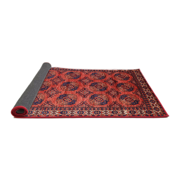Sideview of Mid-Century Modern Cranberry Red Oriental Rug, urb2354