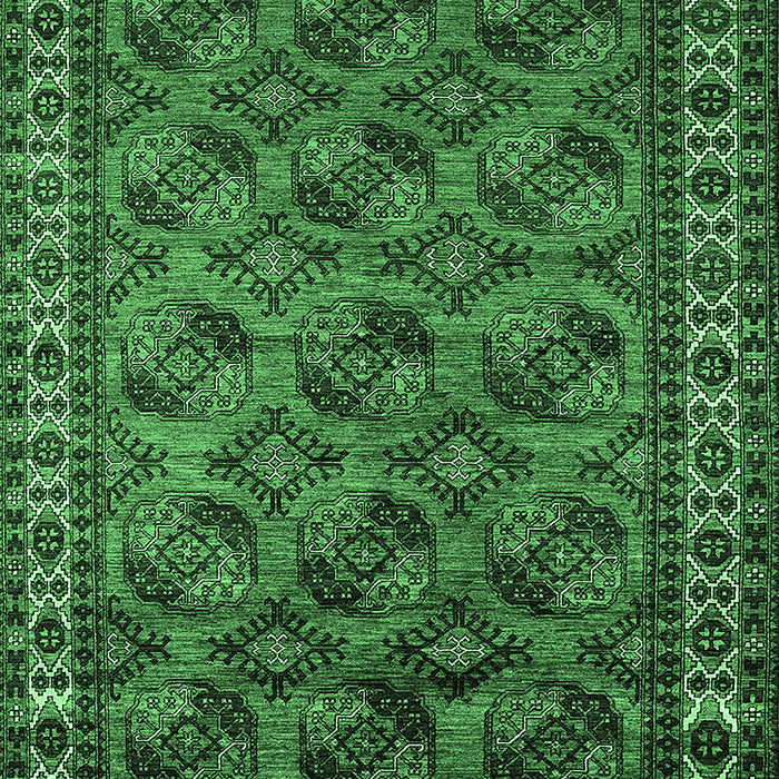 Machine Washable Oriental Emerald Green Industrial Area Rugs, wshurb2354emgrn