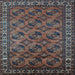 Square Oriental Light Blue Industrial Rug, urb2354lblu