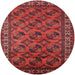 Round Machine Washable Industrial Modern Cranberry Red Rug, wshurb2354