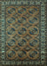 Oriental Turquoise Industrial Rug, urb2354turq