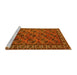 Sideview of Machine Washable Oriental Yellow Industrial Rug, wshurb2354yw