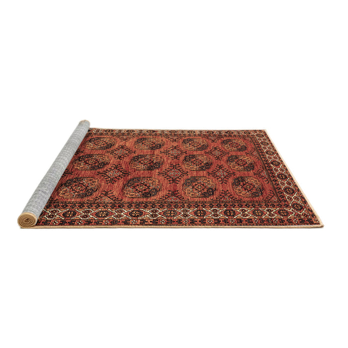 Sideview of Machine Washable Oriental Brown Industrial Rug, wshurb2354brn