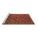 Sideview of Machine Washable Oriental Brown Industrial Rug, wshurb2354brn