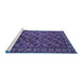 Sideview of Machine Washable Oriental Blue Industrial Rug, wshurb2354blu