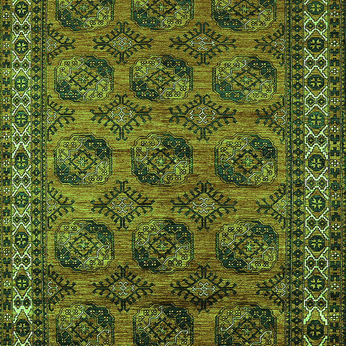 Machine Washable Oriental Green Industrial Area Rugs, wshurb2354grn