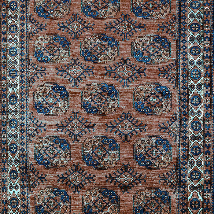 Machine Washable Oriental Light Blue Industrial Rug, wshurb2354lblu