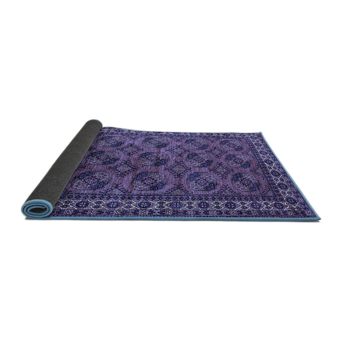 Sideview of Oriental Blue Industrial Rug, urb2354blu