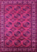 Machine Washable Oriental Pink Industrial Rug, wshurb2354pnk