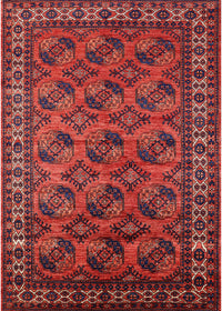 Machine Washable Industrial Modern Cranberry Red Rug, wshurb2354