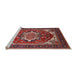 Sideview of Machine Washable Industrial Modern Tomato Red Rug, wshurb2355