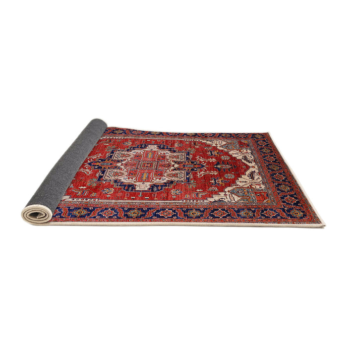 Sideview of Mid-Century Modern Red Persian Rug, urb2355
