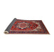 Sideview of Mid-Century Modern Red Persian Rug, urb2355