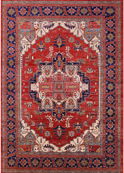 Machine Washable Industrial Modern Tomato Red Rug, wshurb2355