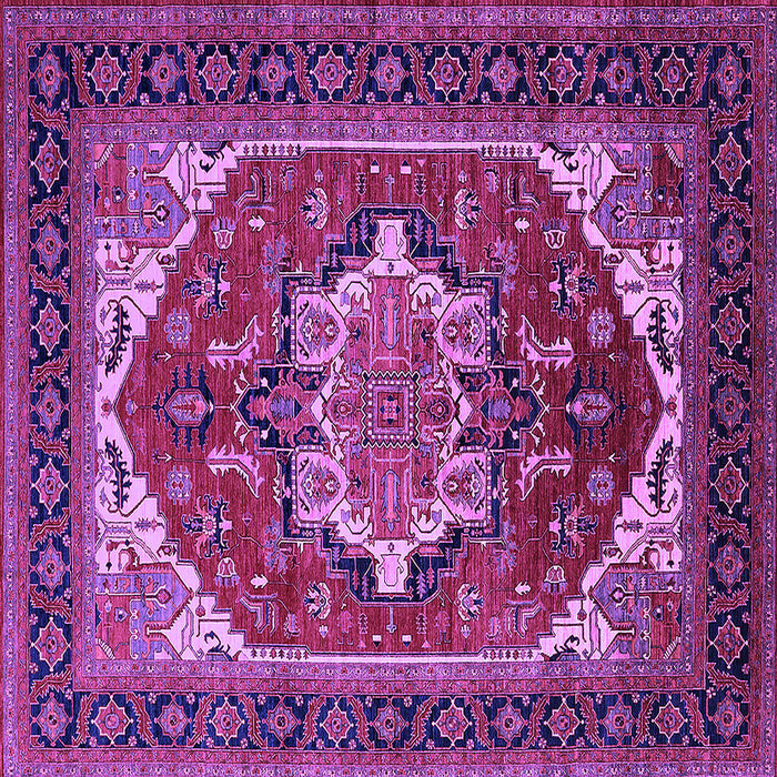Square Persian Purple Traditional Rug, urb2355pur