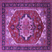 Square Persian Purple Traditional Rug, urb2355pur