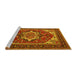 Sideview of Machine Washable Persian Yellow Traditional Rug, wshurb2355yw