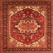 Square Persian Orange Traditional Rug, urb2355org