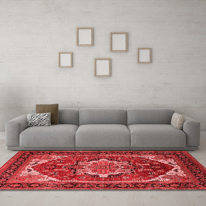 Traditional Red Washable Rugs