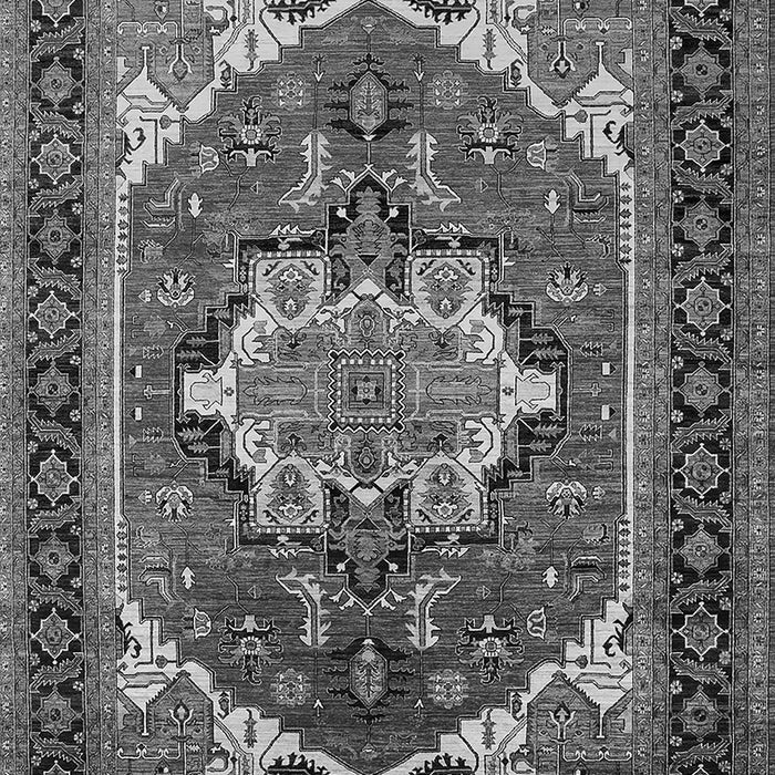 Machine Washable Persian Gray Traditional Rug, wshurb2355gry