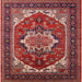 Square Mid-Century Modern Red Persian Rug, urb2355
