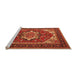 Sideview of Machine Washable Persian Orange Traditional Area Rugs, wshurb2355org