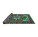 Sideview of Persian Turquoise Traditional Rug, urb2355turq