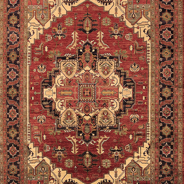Machine Washable Persian Brown Traditional Rug, wshurb2355brn