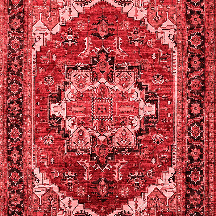 Machine Washable Persian Red Traditional Rug, wshurb2355red