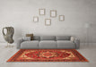 Machine Washable Persian Orange Traditional Area Rugs in a Living Room, wshurb2355org