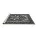 Sideview of Machine Washable Persian Gray Traditional Rug, wshurb2355gry