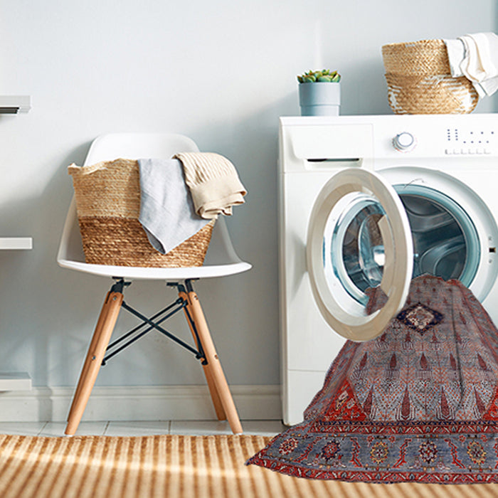 Machine Washable Industrial Modern Dark Gray Rug in a Washing Machine, wshurb2356