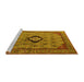 Sideview of Machine Washable Oriental Yellow Industrial Rug, wshurb2356yw