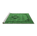 Sideview of Machine Washable Oriental Emerald Green Industrial Area Rugs, wshurb2356emgrn