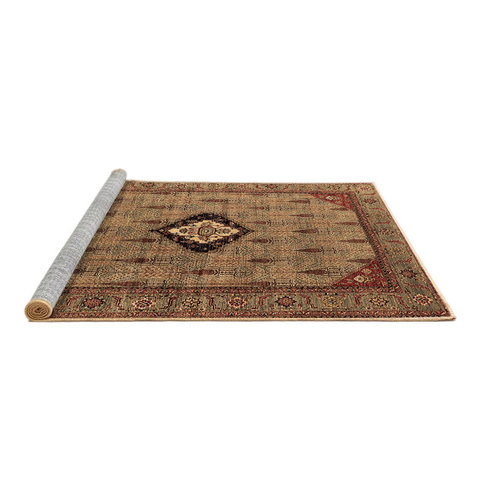 Sideview of Machine Washable Oriental Brown Industrial Rug, wshurb2356brn