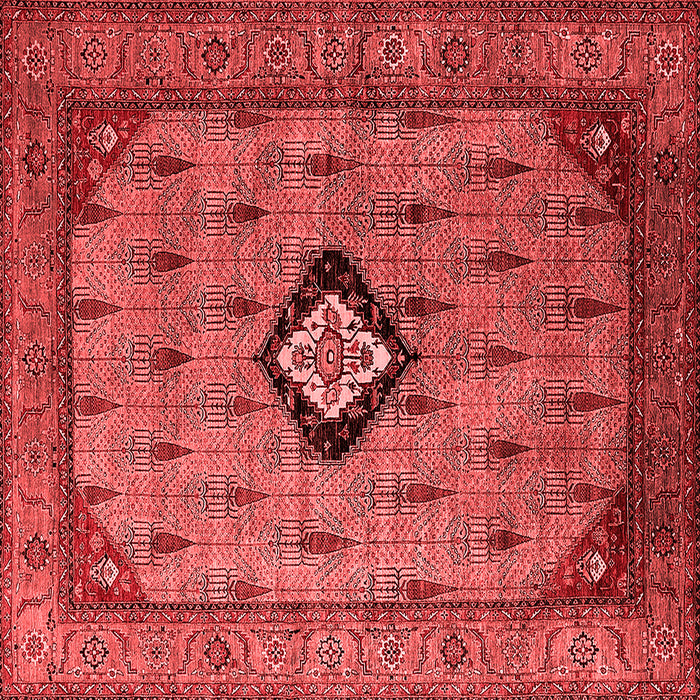 Machine Washable Oriental Red Industrial Rug, wshurb2356red