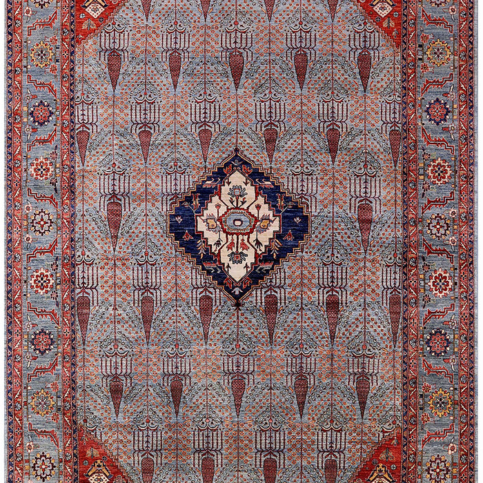 Mid-Century Modern Dark Gray Oriental Rug, urb2356