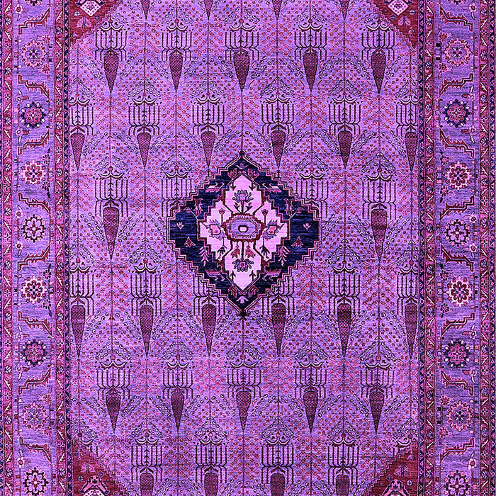 Machine Washable Oriental Purple Industrial Area Rugs, wshurb2356pur