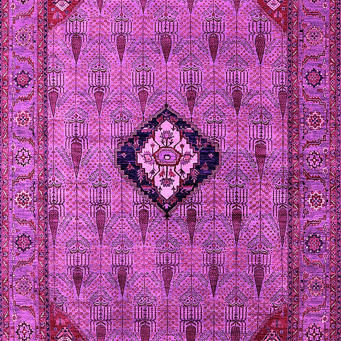 Machine Washable Oriental Pink Industrial Rug, wshurb2356pnk
