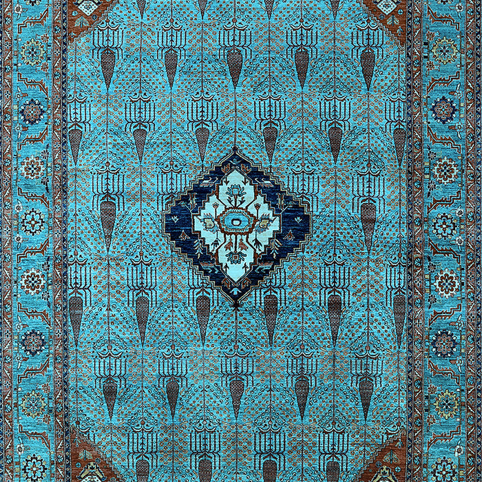 Oriental Light Blue Industrial Rug, urb2356lblu